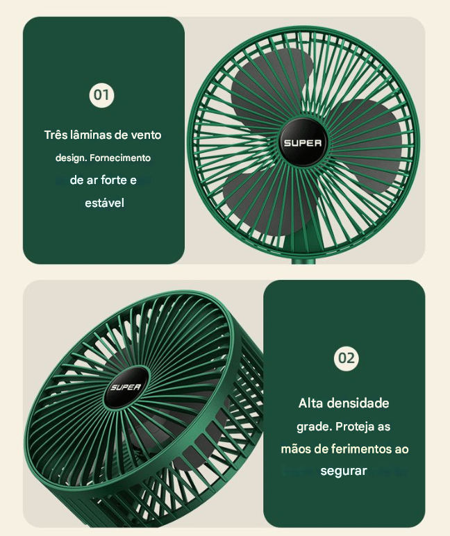 💖Ventilador Portátil e Dobrável💖