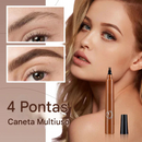 Caneta à Prova d'Água com Quatro Pontas para Barba e Sobrancelha