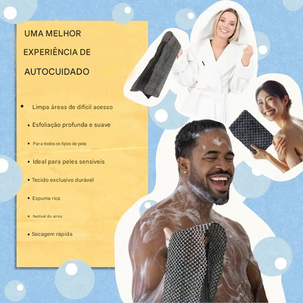 🧼Toalha de banho esfoliante antibacteriana🚿