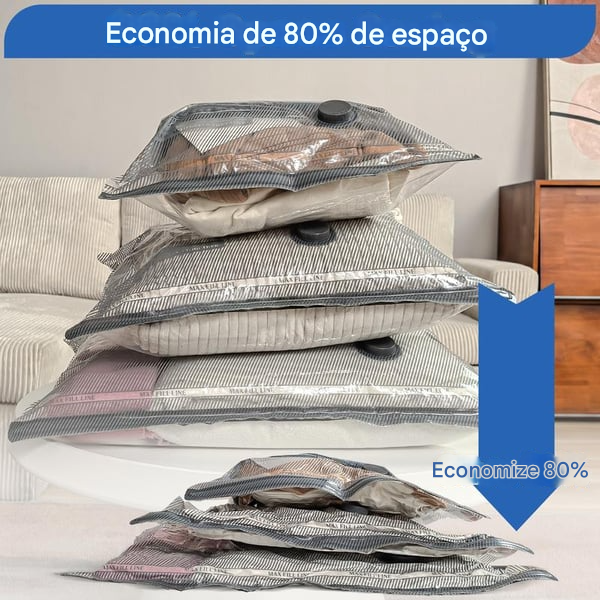 Pacote com 9 bolsas de viagem leves com bomba elétrica USB