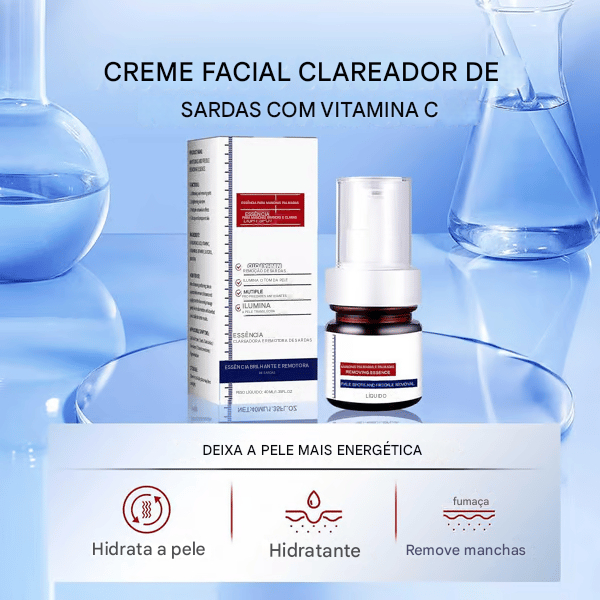 🔥Creme facial clareador de sardas com vitamina C, remove melasma, manchas escuras e clareia a melanina
