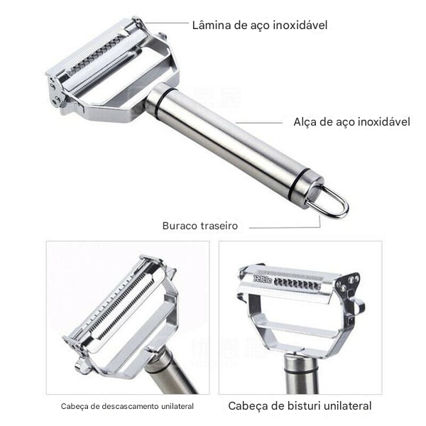 Descascador de legumes multifuncional de aço inoxidável