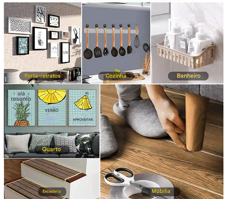 🔥🔥Fita Mágica Nano Transparente Sem Marcas, Reutilizável e Dupla Face