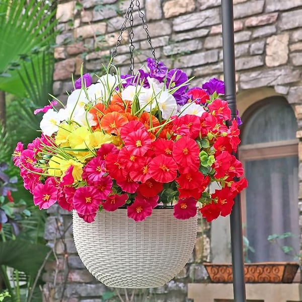 💥Material de alta qualidade atualizado 🌸Seda sintética colorida, resistente a raios UV e sem desbotamento, glória da manhã