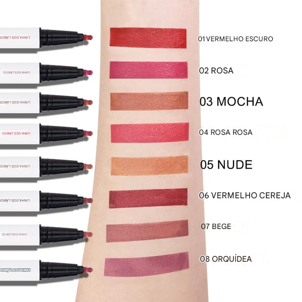 🎉 Delineador labial líquido de longa duração