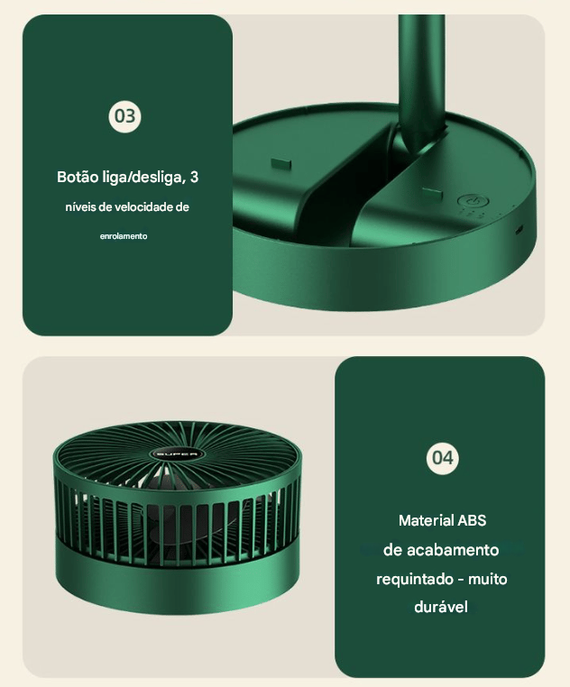 💖Ventilador Portátil e Dobrável💖