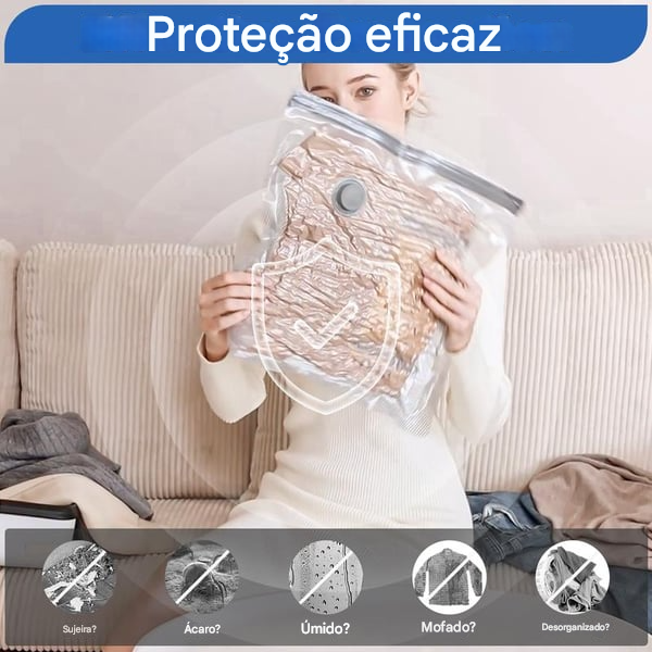 Pacote com 9 bolsas de viagem leves com bomba elétrica USB