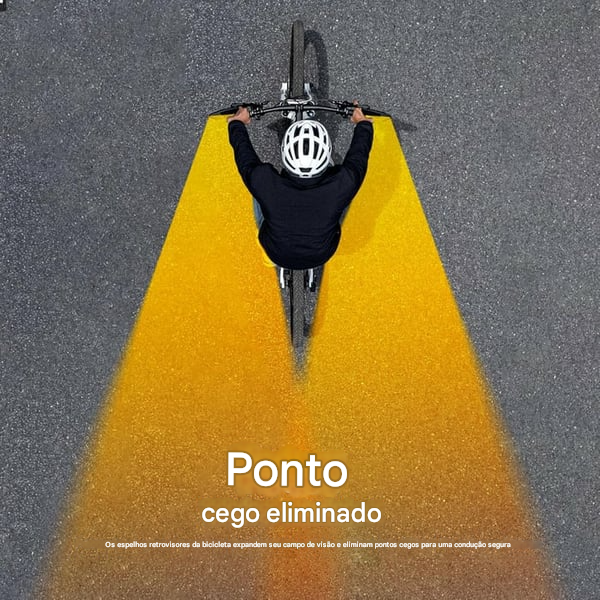 Espelho para bicicleta para mais segurança e conforto! 🚴‍♂️✨Visão clara, mais conforto em cada pedalada