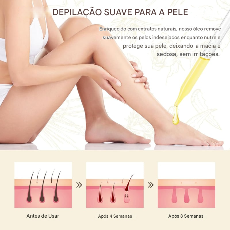 Óleo Essencial Tudo em Um para Remoção de Pelos