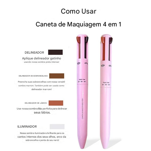 Caneta de maquiagem 4 em 1