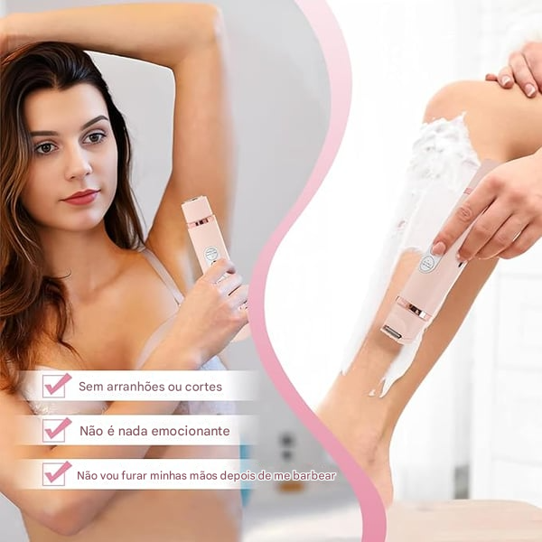 🎁 Aparelho de Depilação Elétrico Feminino 2 em 1 Confortável