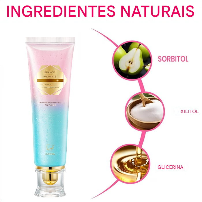 (Compre 1 Leve 2) ✨🦷 Creme dental clareador com niacinamida - Para dentes mais brancos e saudáveis!