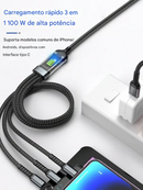 Cabo 3 em 1 Transparente e Iluminado – Dados e Carregamento