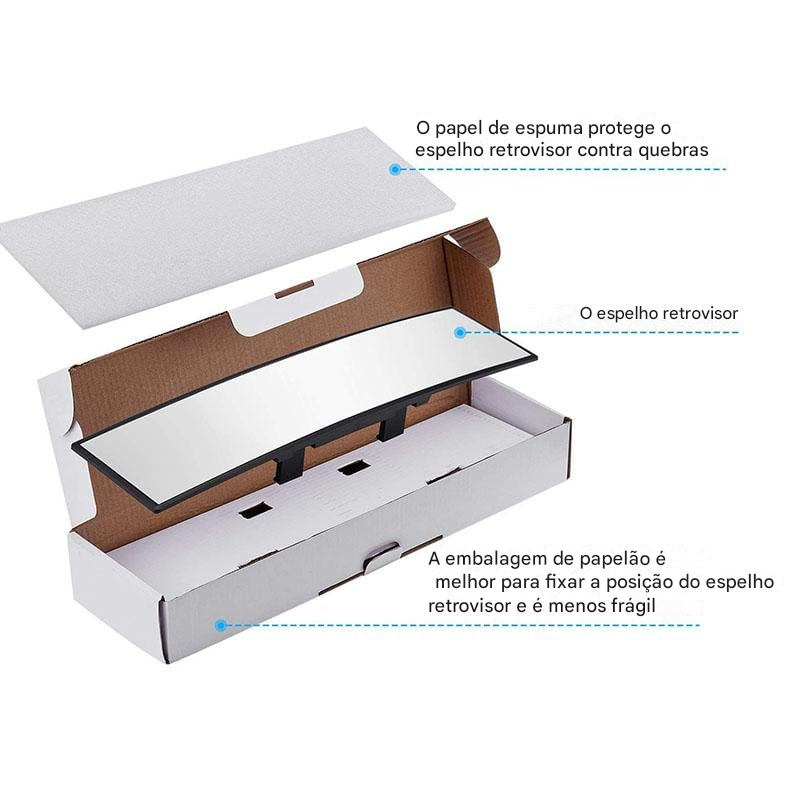 🔥Espelho convexo panorâmico universal de 11,81 polegadas