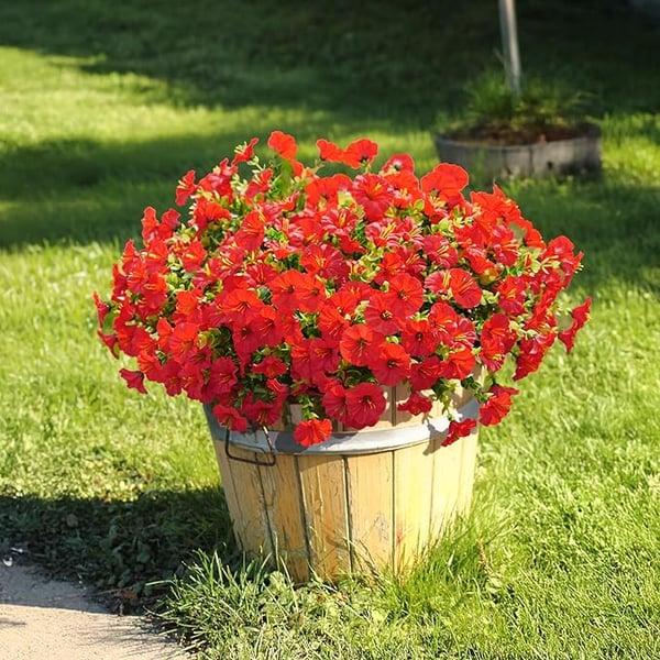 💥Material de alta qualidade atualizado 🌸Seda sintética colorida, resistente a raios UV e sem desbotamento, glória da manhã