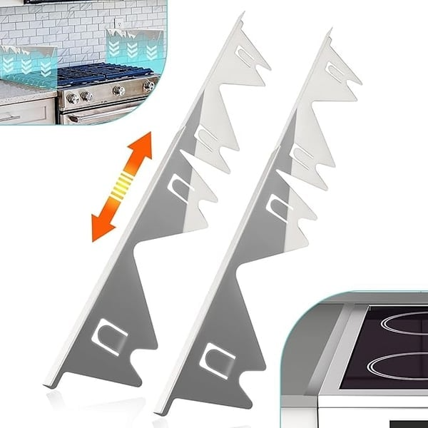 🎁Tampa Retrátil de Inox para Vão do Fogão – Adeus à Sujeira nas Laterais!