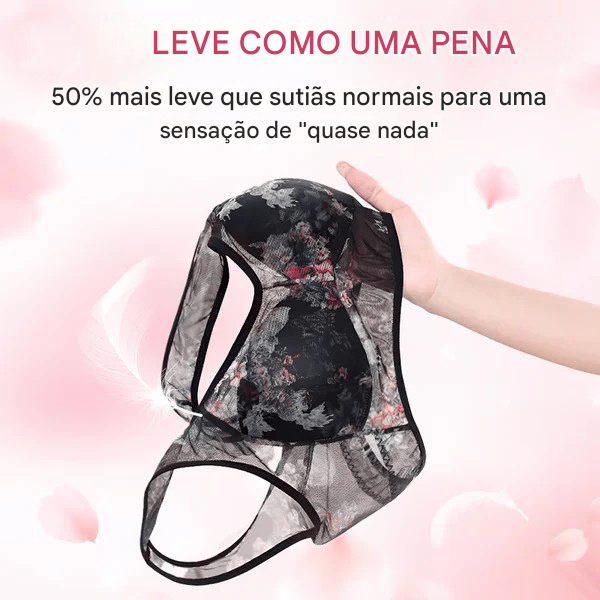 🎁 Sutiã super franzido | Sutiã refrescante de renda e seda gelada