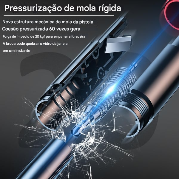 Martelo quebra-vidros seguro para uso subaquático