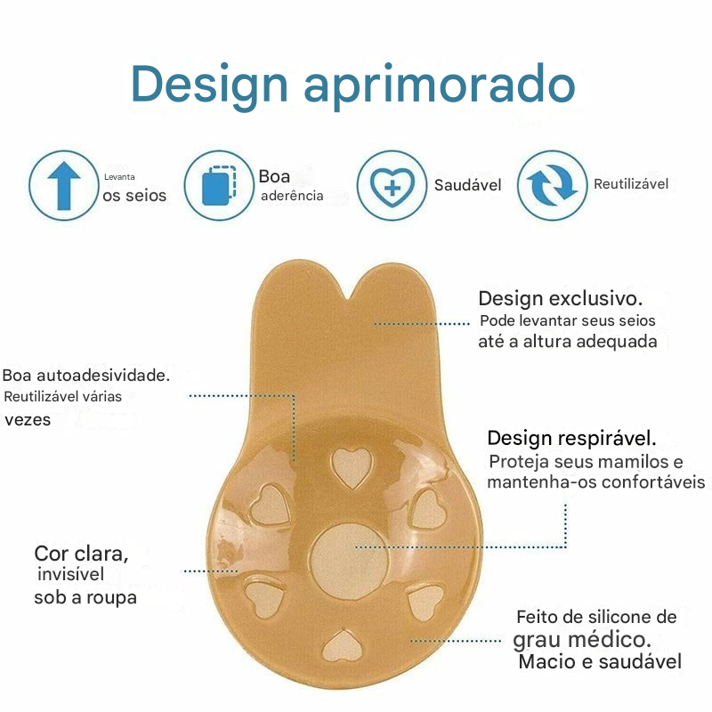 Sutiã Lifting Invisível ⚡ (Sem Látex e Antialérgico)
