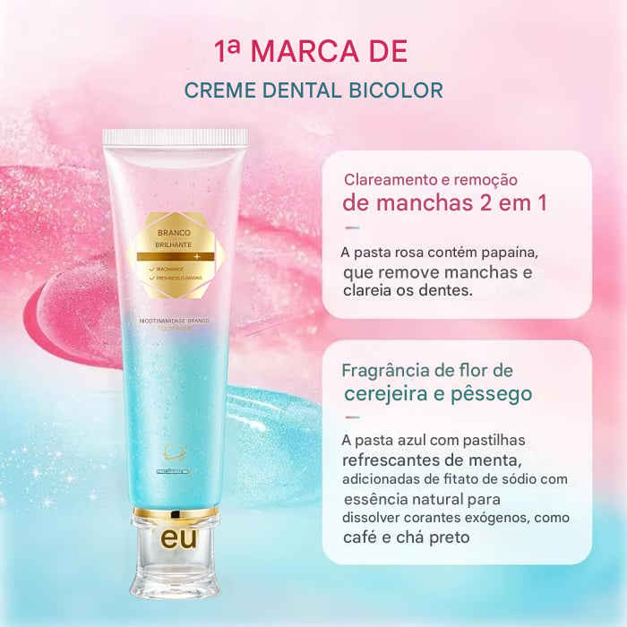 (Compre 1 Leve 2) ✨🦷 Creme dental clareador com niacinamida - Para dentes mais brancos e saudáveis!