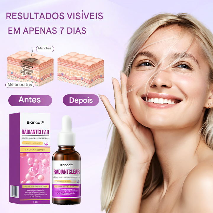Biancat® RadiantClear Sérum Iluminador e Antimanchas