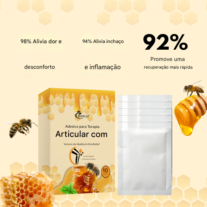 Adesivos para tratamento de articulações com veneno de abelha