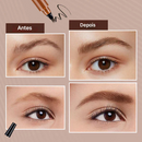 Caneta à Prova d'Água com Quatro Pontas para Barba e Sobrancelha