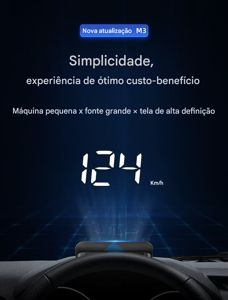 🚗 Projetor HUD OBD2 para Carro – Velocímetro com Display Frontal 🚘