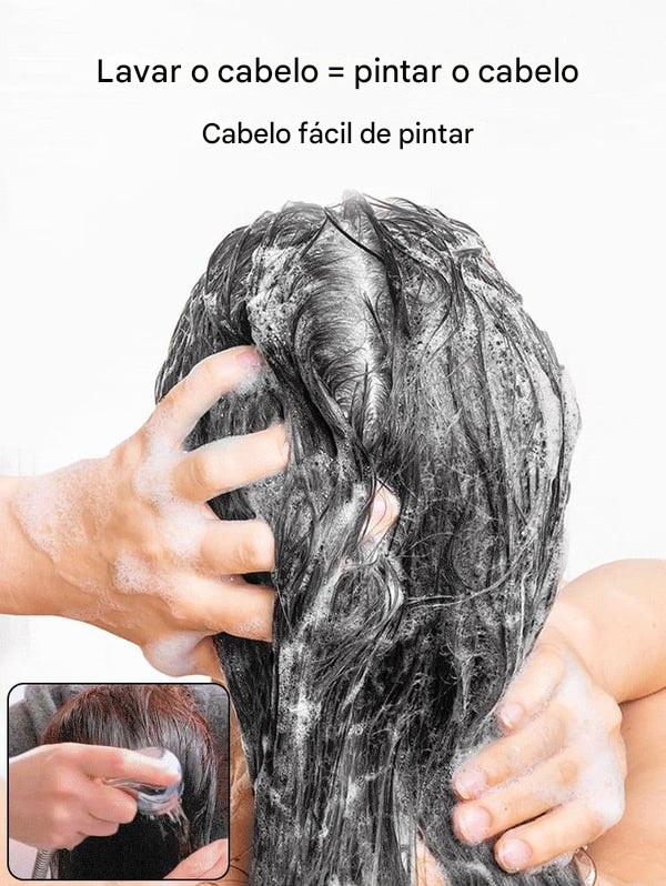 💥 Extrato Puro de Plantas para Tintura em Espuma de Cabelo Grisalho