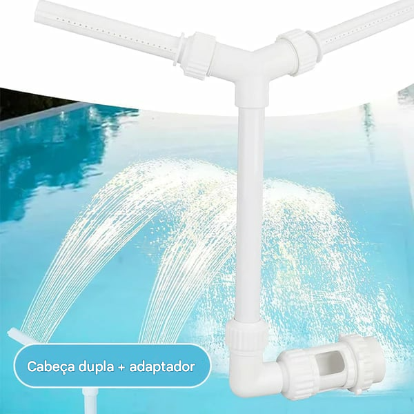 🔥Fonte de piscina solar com iluminação de arco duplo – Iluminação de fonte de piscina acima/abaixo do solo com controle remoto