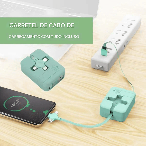 🔥Caixa de armazenamento de cabo de dados 3 em 1 para carregamento rápido⚡
