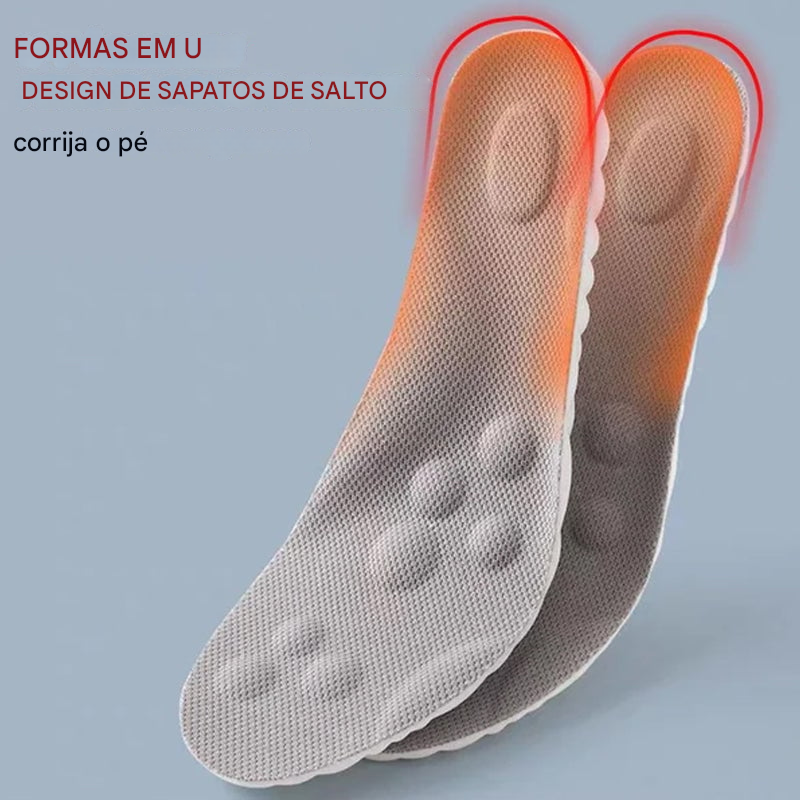 Palmilha termostática confortável em formato de U