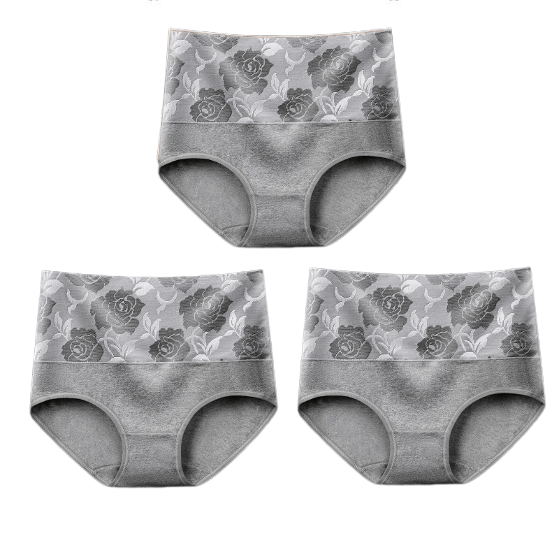 🔥Calcinha feminina plus size de algodão puro com cintura alta e controle de barriga