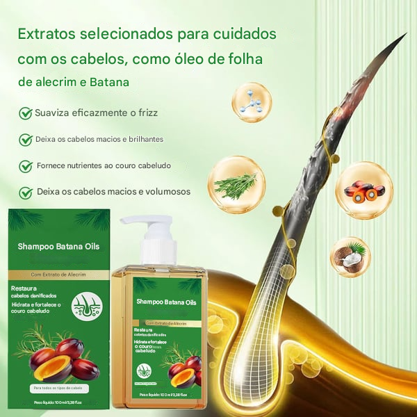 🎉🎉Shampoo de Óleo de Batana com Extrato de Alecrim