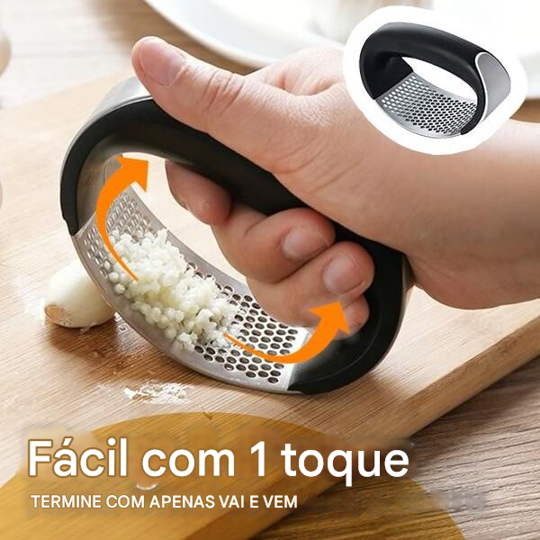 Espremedor de alho de aço inoxidável