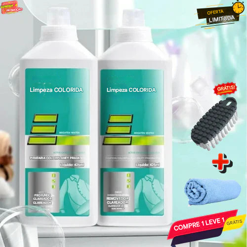 Detergente para roupas 8 em 1 com alvejante colorido para remover manchas 🔥 (compre 2 e leve outro grátis) 🔥