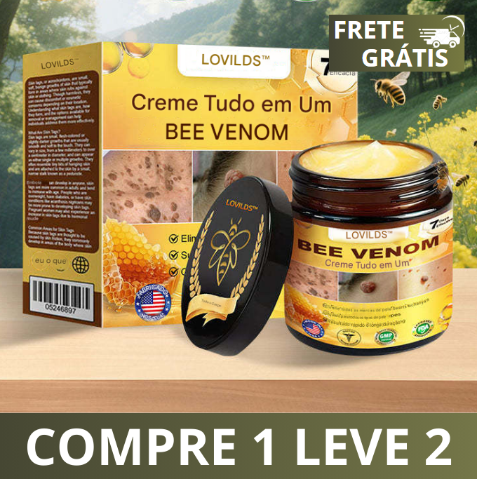 (Compre 1 Leve 2)🔥 LOVILDS™ Creme Multifuncional com Veneno de Abelha 👩‍⚕️Aprovado por Dermatologistas ✅