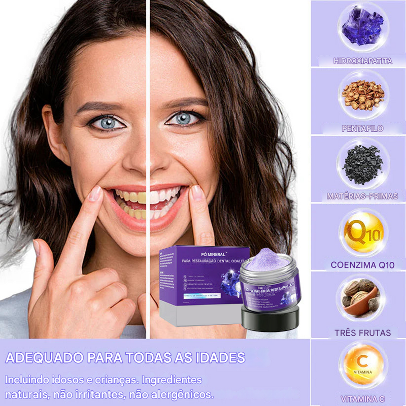 Pó Mineral de Restauração Dental 🦷