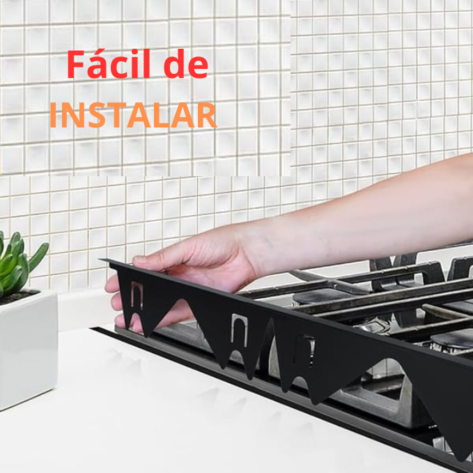 🎁Tampa Retrátil de Inox para Vão do Fogão – Adeus à Sujeira nas Laterais!