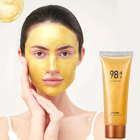 Máscara Peel Off de Ouro 24K – Limpeza Facial Instantânea em Casa