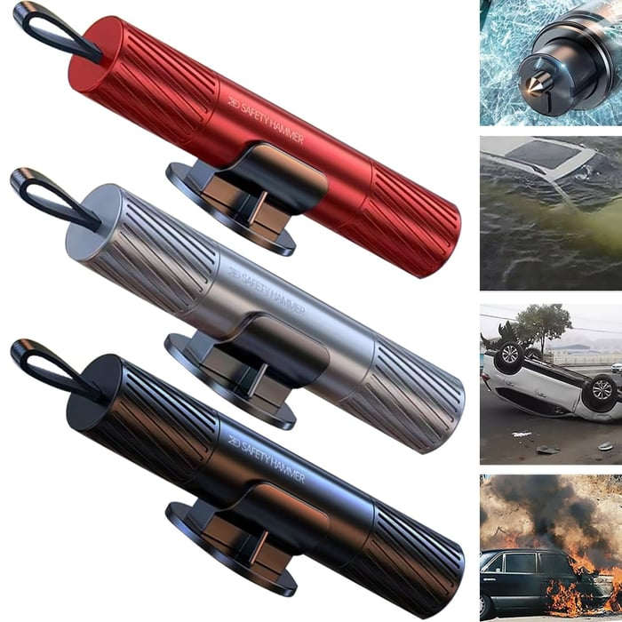 Martelo quebra-vidros seguro para uso subaquático