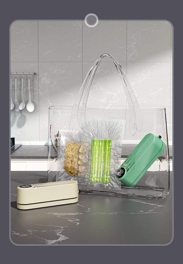 🥗Mantenha seus alimentos frescos – ✨Mini selador a vácuo sem fio