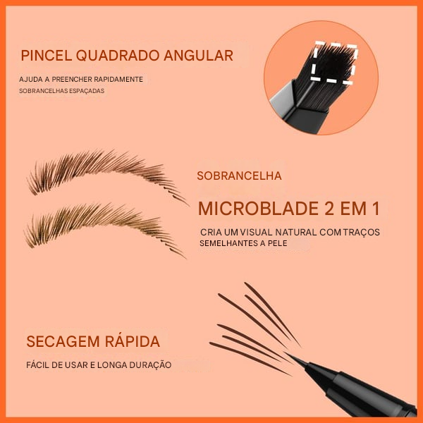 ✨ Caneta 4D para Sobrancelhas – Naturalidade e Perfeição de Sobrancelhas e Delineado o Dia Todo! 💁‍♀️