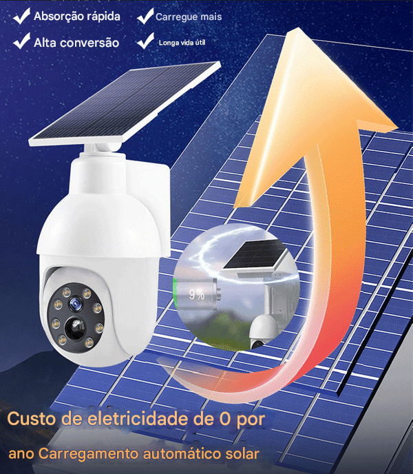 Câmera de vigilância simulada para iluminação pública