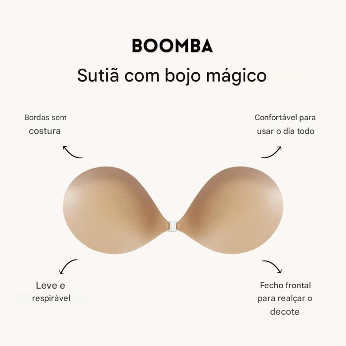 Sutiã acolchoado e adesivo