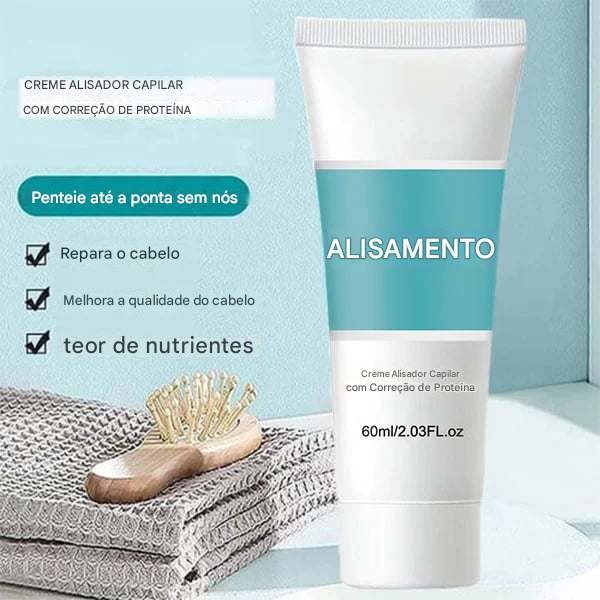 🔥Creme de Alisamento Capilar Seda & Brilho
