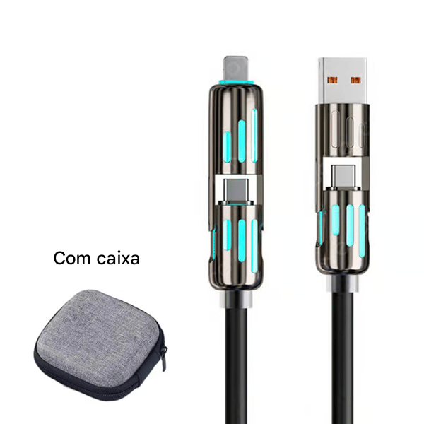 🔥Cabo USB 4 em 1 com Carregamento Rápido ⚡