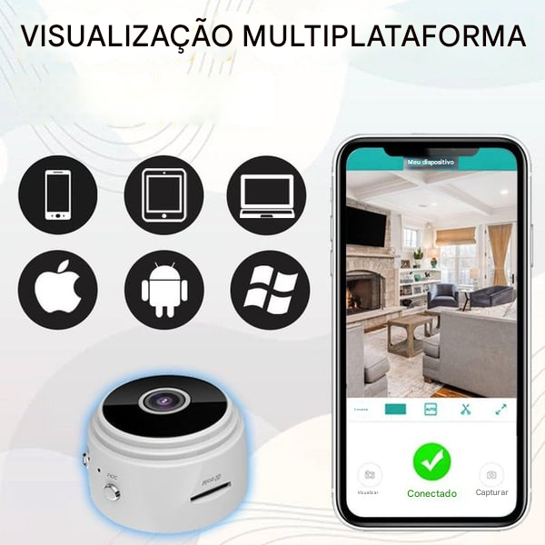 🔥 Mini câmera de segurança magnética sem fio HD 1080p