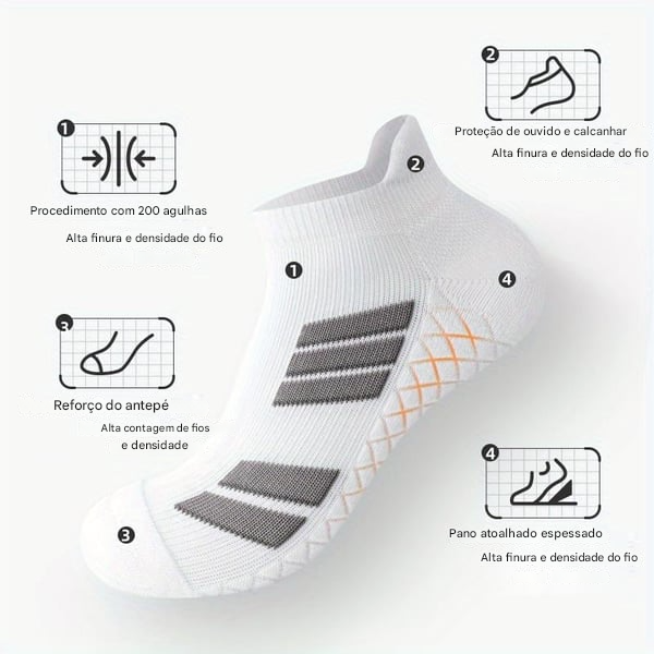 🧦 Meias Unissex para Tênis – Invisíveis no Sapato, Máximo Conforto 👟💪 ✅