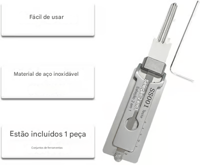 Decodificador de chave-mestra em aço inoxidável